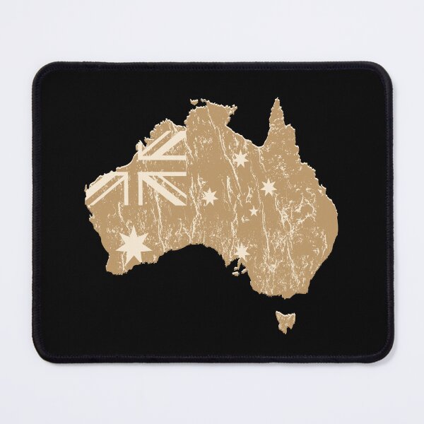 Item preview, Vintage Australia Flag Map Silhouette designed and sold by chaaval.
