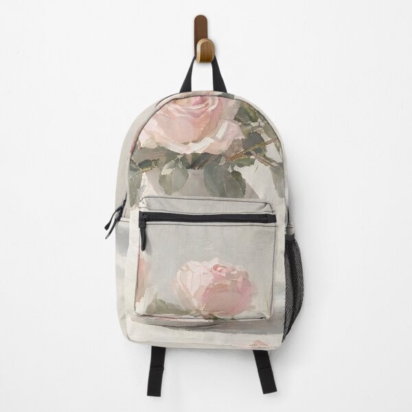 Item preview, Soft Pink Roses Minimalist Vase Painting designed and sold by ArtAmbience.