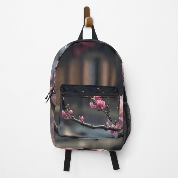Item preview, Cherry Blossom Branch Pink Sakura Asian Temple Background Photography designed and sold by LYAN-STORE.