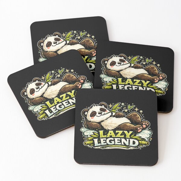 Item preview, Lazy Legend – Relaxed Panda Bamboo Design designed and sold by ArtisticHeart21.