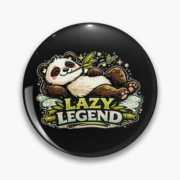 Item preview, Lazy Legend – Relaxed Panda Bamboo Design designed and sold by ArtisticHeart21.