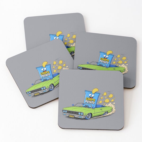 Item preview, Chips Potato Lowrider – Funny Snack Car Cartoon designed and sold by Aimetoi.