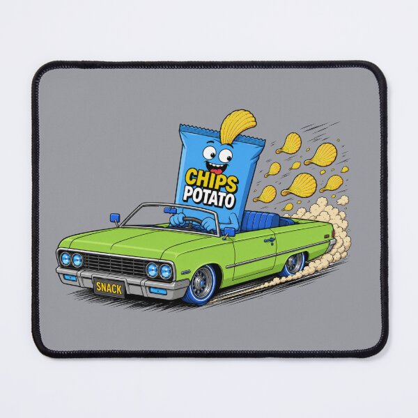 Item preview, Chips Potato Lowrider – Funny Snack Car Cartoon designed and sold by Aimetoi.