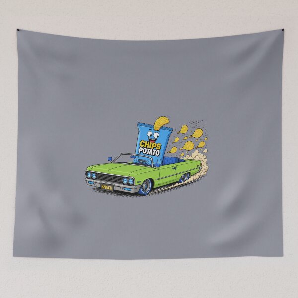 Item preview, Cochecito de patatas fritas Lowrider – Divertido coche de aperitivos de dibujos animados designed and sold by Aimetoi.