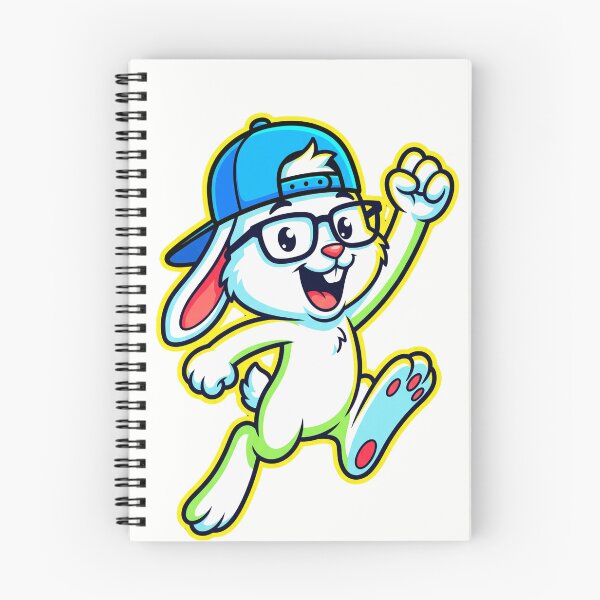 Item preview, Happy Jumping Cool Bunny Character designed and sold by WearTheVibe Store.