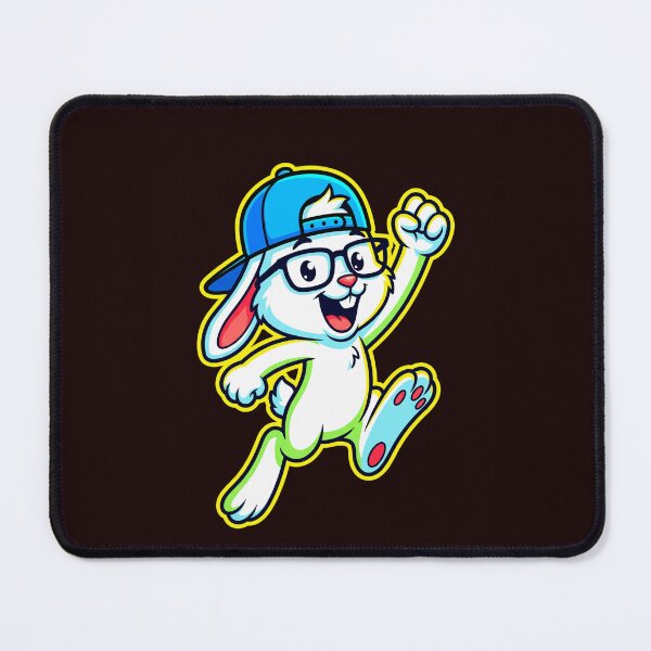 Item preview, Happy Jumping Cool Bunny Character designed and sold by WearTheVibe Store.