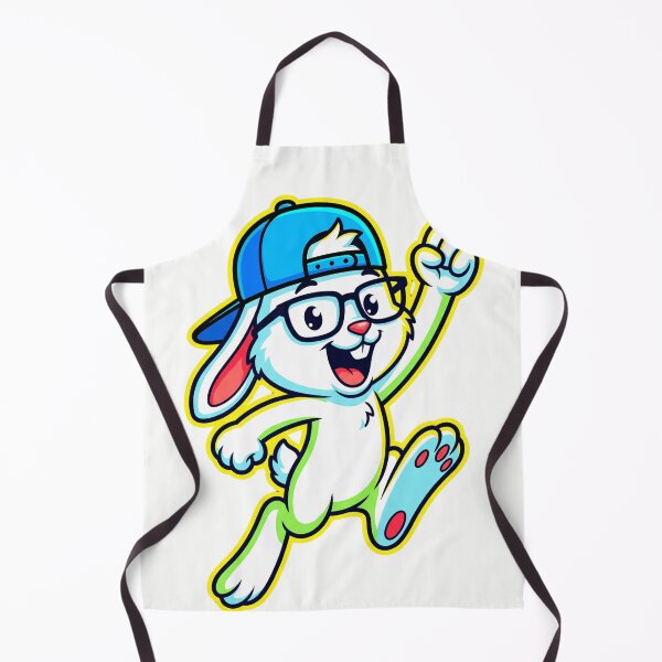 Item preview, Happy Jumping Cool Bunny Character designed and sold by WearTheVibe Store.