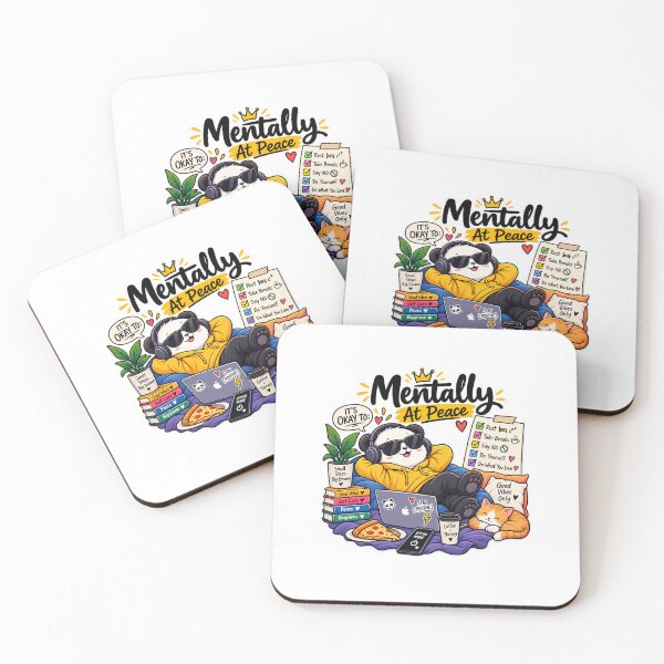 Item preview, Mentally At Peace – Cute Panda Self Care & Good Vibes Sticker designed and sold by Humpty143.