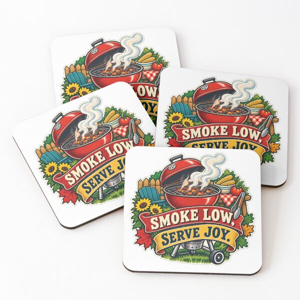 Item preview, Smoke Low Serve Joy Backyard Barbecue Cookout designed and sold by CheerfulNest.