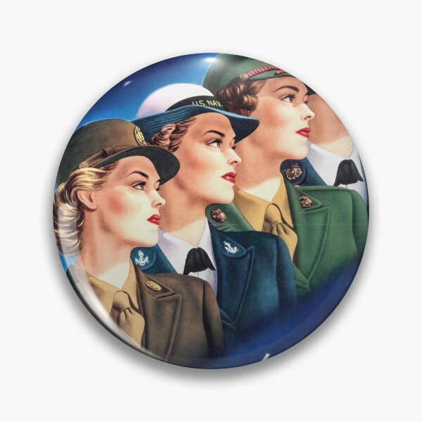 Item preview, Vintage WWII Women's Recruitment Poster | Army Navy Marine Corps Coast Guard Art | Join U.S. Armed Forces for Empowerment designed and sold by artofuniverse.