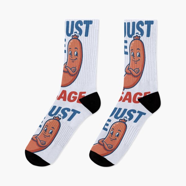 Item preview, I'm Just Here For The Sausage Funny Food Mascot designed and sold by Amir Faysal.