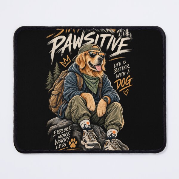 Item preview, Stay Pawsitive - Golden Retriever Hiker designed and sold by GenZFashion000.