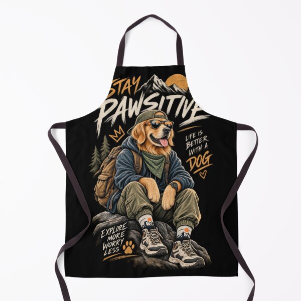 Item preview, Stay Pawsitive - Golden Retriever Hiker designed and sold by GenZFashion000.