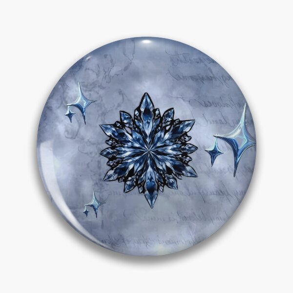 Item preview, Elegant Winter Lilies & Crystal Snowflake – Majestic Blue & White Floral Art designed and sold by SnowyLines.