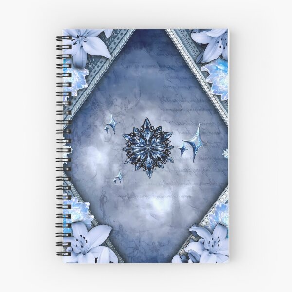 Item preview, Elegant Winter Lilies & Crystal Snowflake – Majestic Blue & White Floral Art designed and sold by SnowyLines.