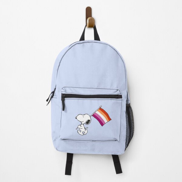 Item preview, Snoopy Walking With Lesbian Pride Flag designed and sold by Bohepa.