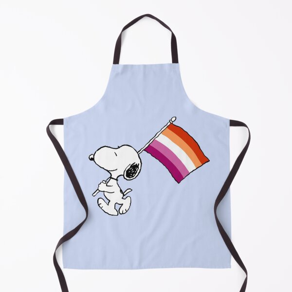 Item preview, Snoopy Walking With Lesbian Pride Flag designed and sold by Bohepa.