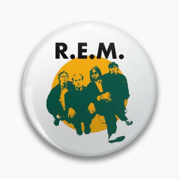 Item preview, REM Band Yellow Circle Green Portrait designed and sold by FABRICOS.