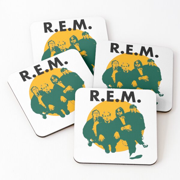 Item preview, REM Band Yellow Circle Green Portrait designed and sold by FABRICOS.