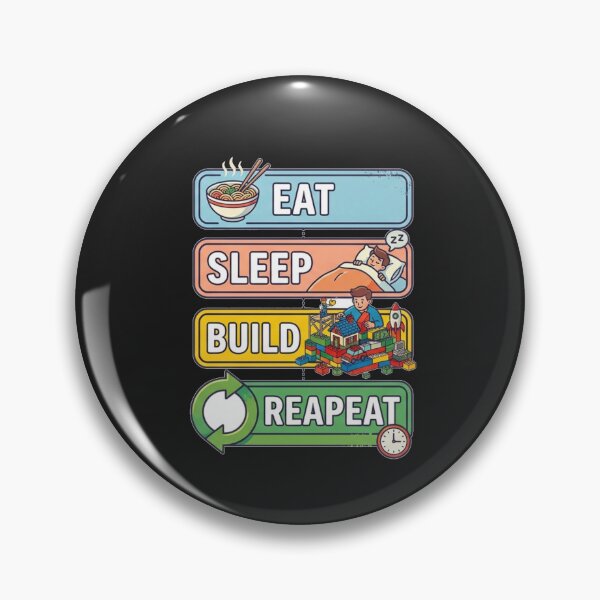 Item preview, Eat Sleep Build Reapeat - Brick Builder Life designed and sold by Ksaw0710.
