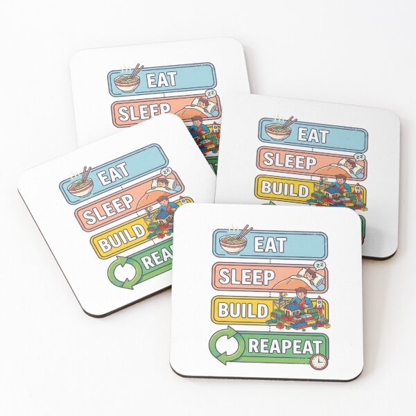 Item preview, Eat Sleep Build Reapeat - Brick Builder Life designed and sold by Ksaw0710.