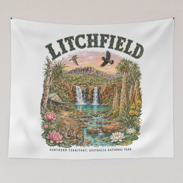 Item preview, Litchfield National Park Daytime Waterfall Art Wangi Falls NT Australia Wildlife Park designed and sold by Yellowriversss.