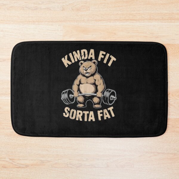 Item preview, Kinda Fit Sorta Fat - Funny Gym Bear Weightlifting Workout designed and sold by roartusa.