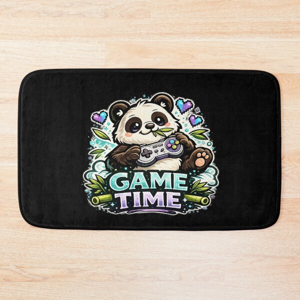 Item preview, Game Time – Cute Panda Gamer Bamboo Design designed and sold by ArtisticHeart21.