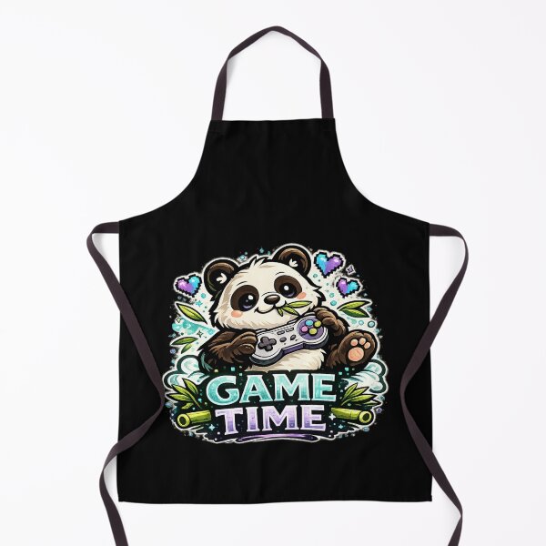 Item preview, Game Time – Cute Panda Gamer Bamboo Design designed and sold by ArtisticHeart21.