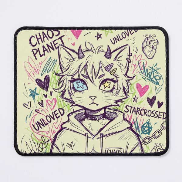 Item preview, Chaos Planet – Unloved Starcrossed Emo Cat Illustration designed and sold by @SHINTOSARTSTORE.