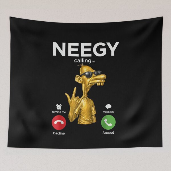 Item preview, Neegy Calling Funny Internet Brainrot Humor Gen Alpha Gen Z designed and sold by BancaJone.