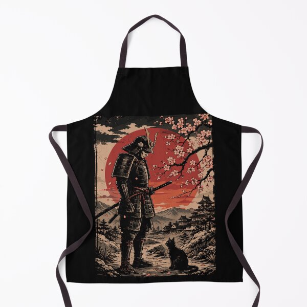 Item preview, Samurai Cat Japanese Warrior Cherry Blossom designed and sold by Izanmie.