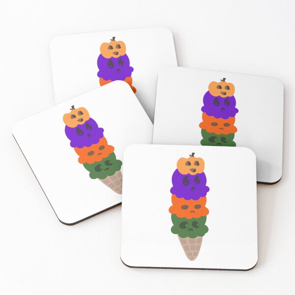 Item preview, Halloween Ice Cream Cone Funny Spooky Stacked Monsters Graphic designed and sold by Thepoodleart.