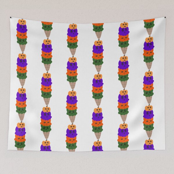 Item preview, Halloween Ice Cream Cone Funny Spooky Stacked Monsters Graphic designed and sold by Thepoodleart.