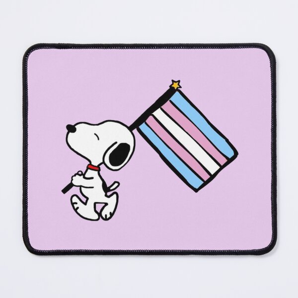 Item preview, Snoopy Walking Transgender Pride Flag Banner designed and sold by Bohepa.