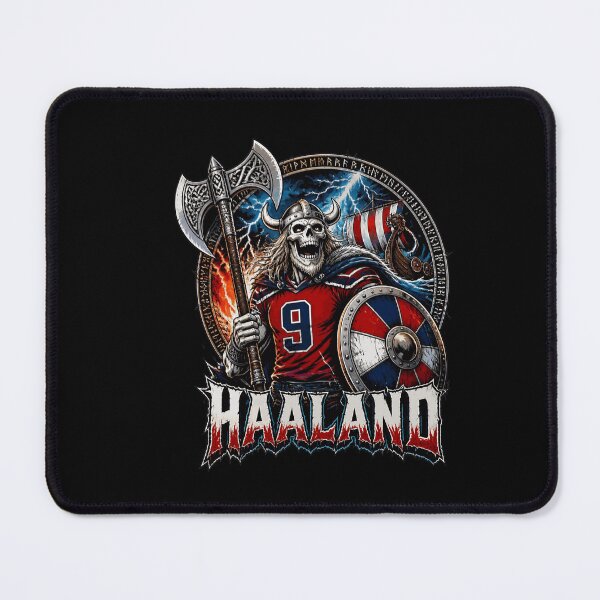 Item preview, Haaland Viking Skeleton Football Warrior designed and sold by shaunturek36.