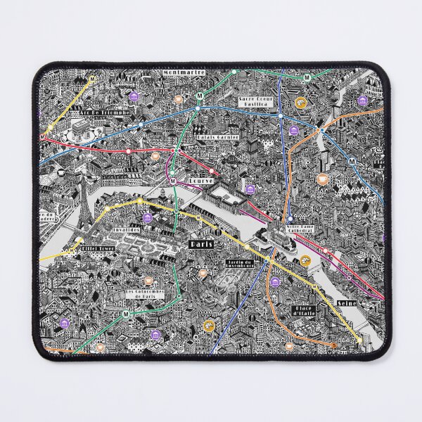 Item preview, Paris city metro explorer map France designed and sold by oliver polanski.