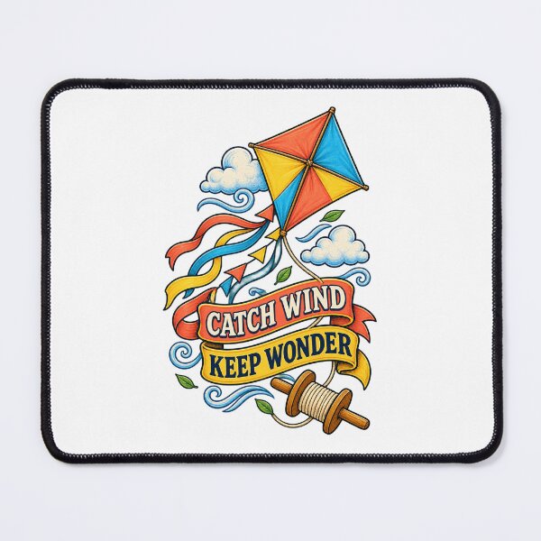 Item preview, Catch Wind Keep Wonder Colorful Kite Flyer designed and sold by CheerfulNest.