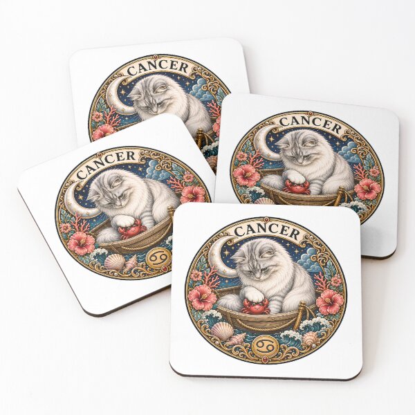 Item preview, Cancer Cat Celestial Zodiac Boat Moon designed and sold by Old's Cool Cat Studio.