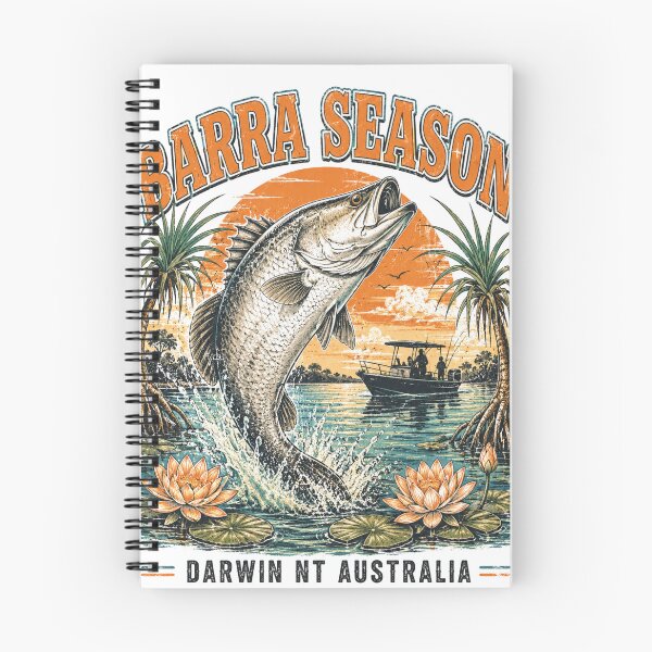 Artikelvorschau, Barramundi-Saison in Darwin, Northern Territory, Australien – Vintage-Angelkunst entworfen und verkauft von Yellowriversss.