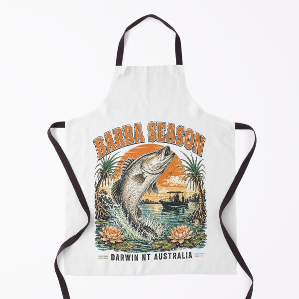 Item preview, Barra Season Barramundi Fishing Darwin NT Australia Vintage Fishing Art designed and sold by Yellowriversss.