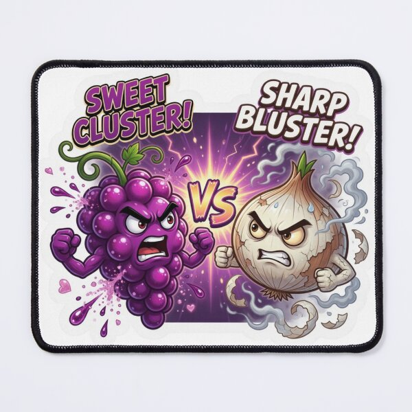 Item preview, Grapes Versus Onion Layer Battle Sticker designed and sold by Imaginarium of Chaos falcon88 .