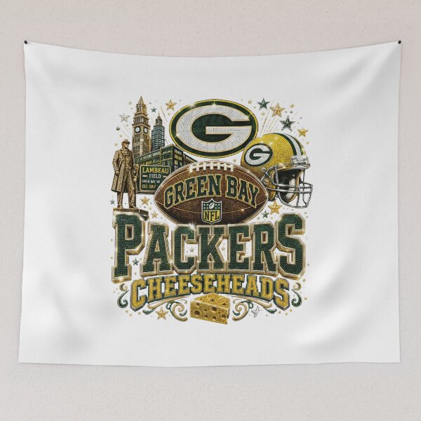 Item preview, Green Bay Packers Cheeseheads Glitter designed and sold by marlineseu.