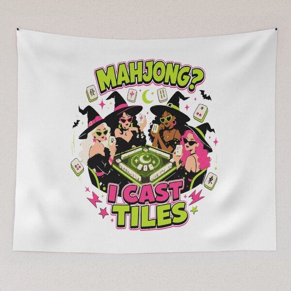 Item preview, Spooky Halloween Mahjong Club – Mahjong Lover Design designed and sold by JansenGS.