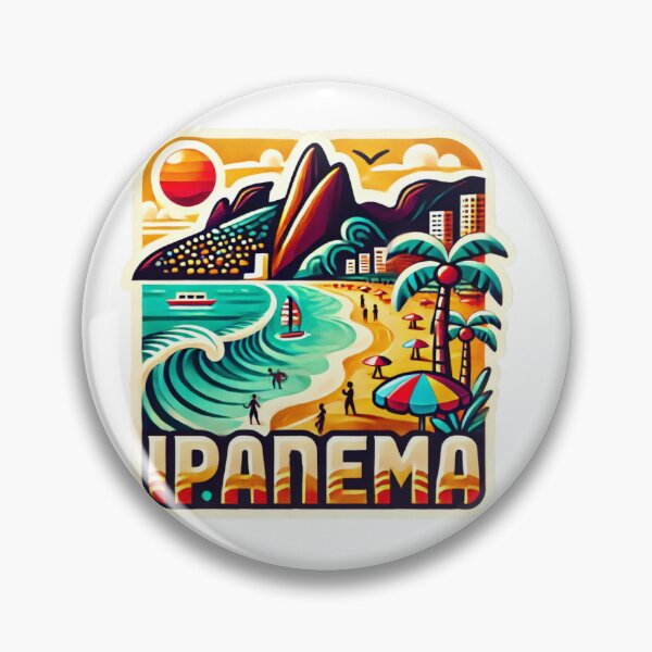 Item preview, Ipanema Beach Rio Brazil – Tropical Travel Art designed and sold by ChicClicker.