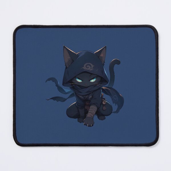 Item preview, Ninja Cat Shinobi - Cute Chibi Anime Stealth Kitty Dark Warrior Art designed and sold by Knacky Print.