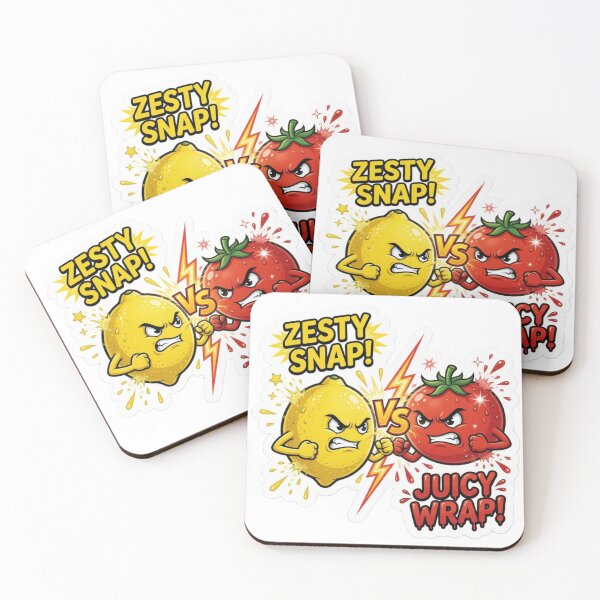Item preview, Lemon Versus Tomato Zesty Clash Sticker designed and sold by Imaginarium of Chaos falcon88 .