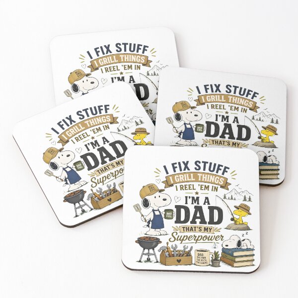 Item preview, Snoopy Fix Grill Reel Dad Superpower Father Day designed and sold by cesrahotdemo.