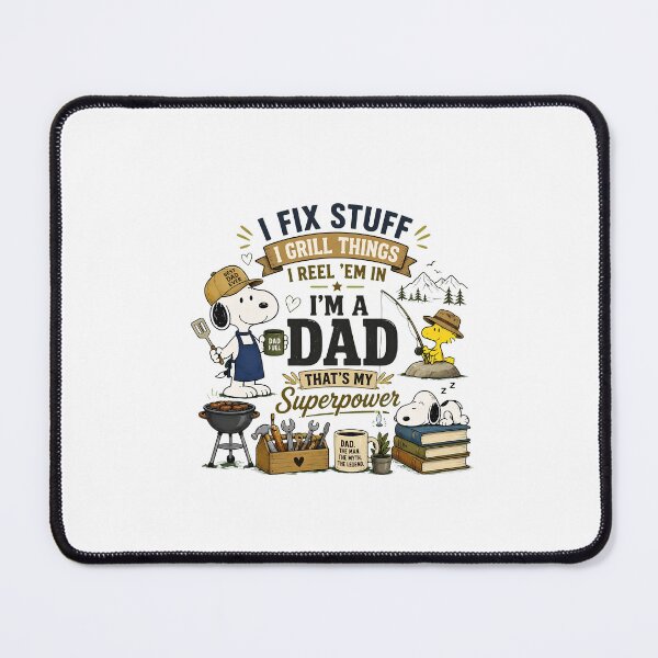 Item preview, Snoopy Fix Grill Reel Dad Superpower Father Day designed and sold by cesrahotdemo.