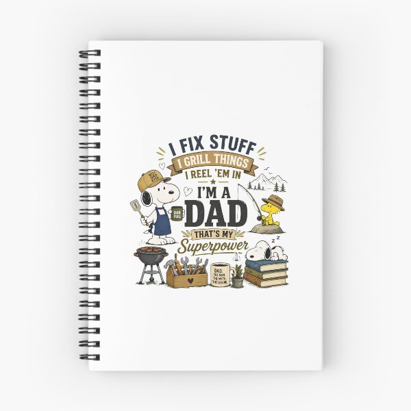Item preview, Snoopy Fix Grill Reel Dad Superpower Father Day designed and sold by cesrahotdemo.